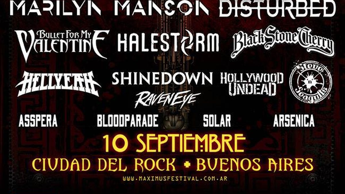 Maximus Festival en Argentina: Rammstein, Marilyn Manson y mucho más