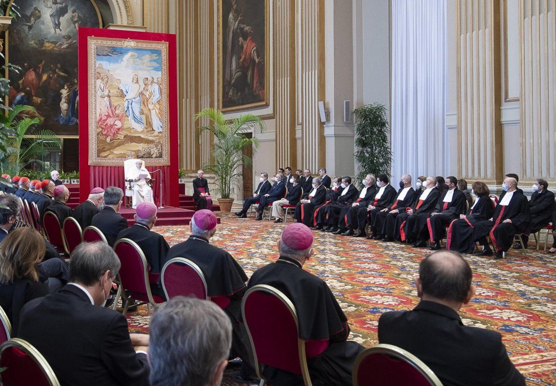 Francisco encabezó la apertura del año judicial del Vaticano.