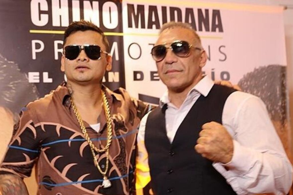 Dos campeones: el Chino Maidana y Jorge Acero Cali.