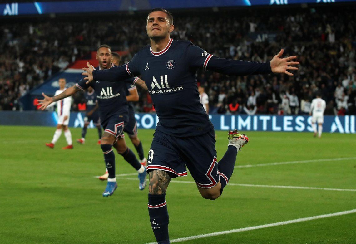 Icardi anotó el gol del triunfo del PSG en el último minuto de descuento.