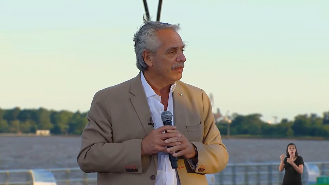 Alberto Fernández inauguró el Parque Costero de Punta Lara.
