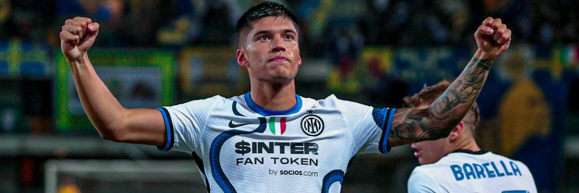 Joaquín Correa y sus primeros festejos en el Inter.