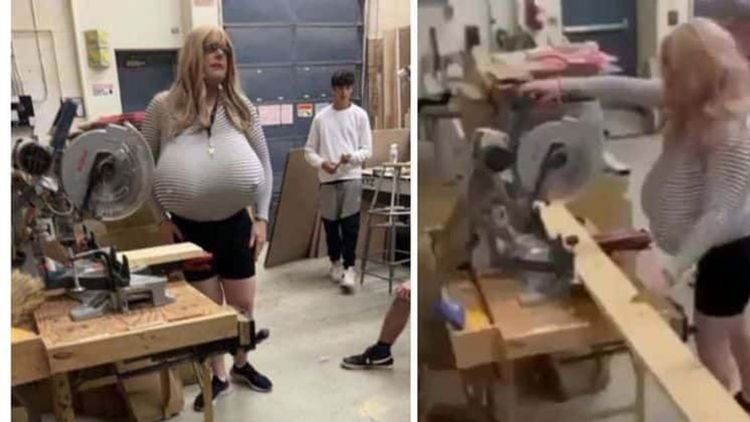 Suspendieron a una profesora trans por sus senos gigantes.