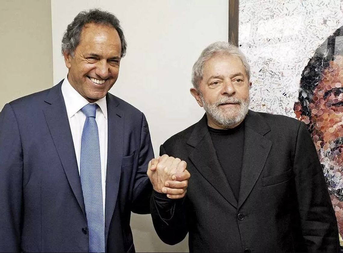 Daniel Scioli junto a Lula