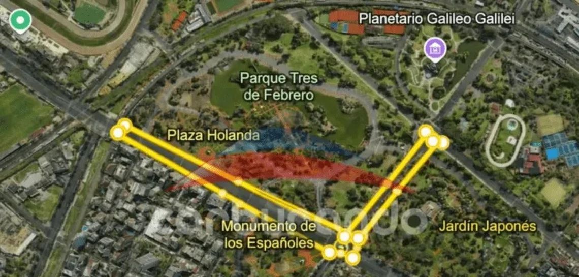 El recorrido de la exhibición que hará Franco Colapinto el próximo 26 de abril por las calles de Palermo. El recorrido de la exhibición que hará Franco Colapinto el próximo 26 de abril por las calles de Palermo.