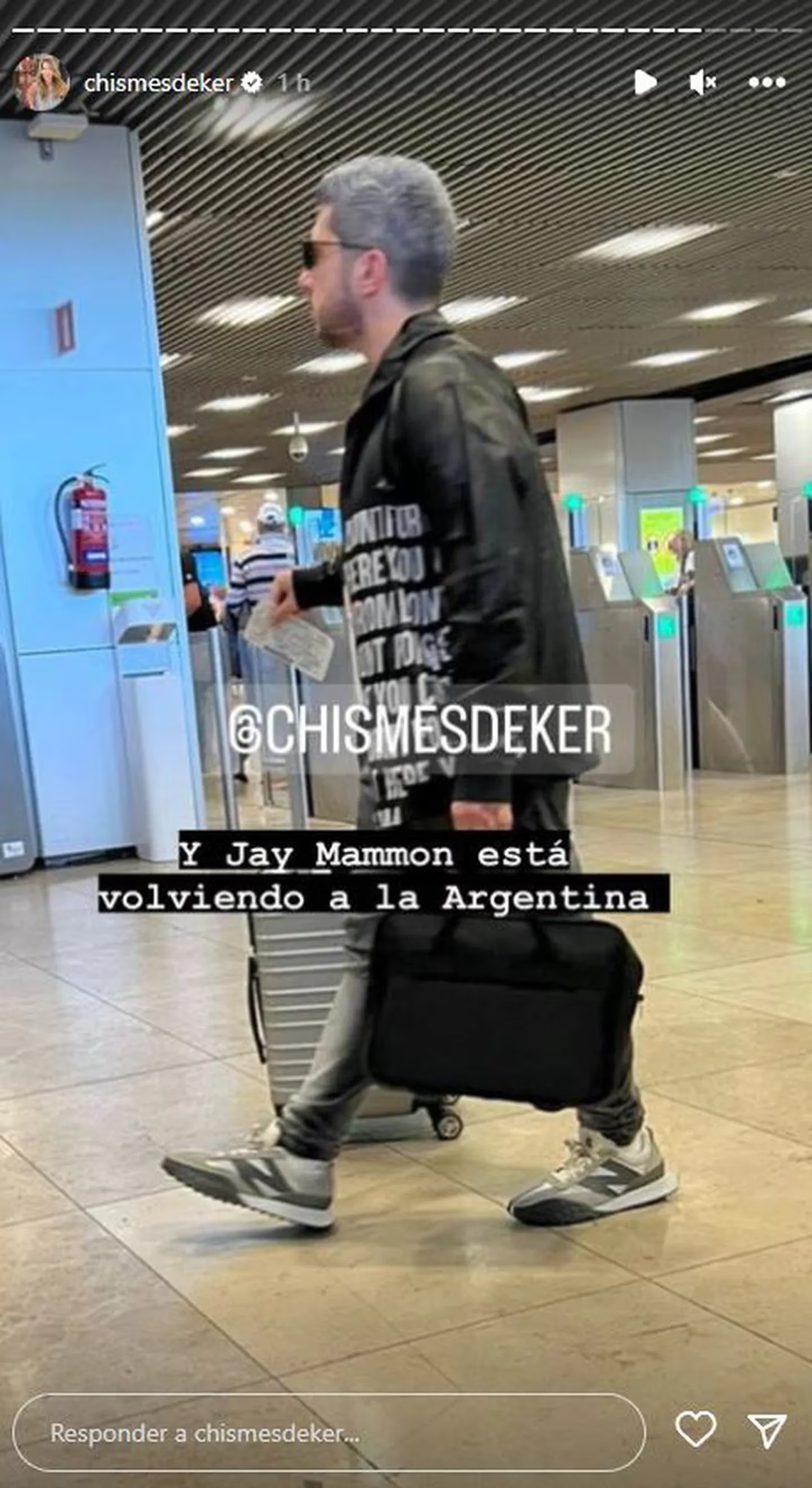 Jey Mammón vuelve a la Argentina tras unos días en España (Instagram /chismesdeke)