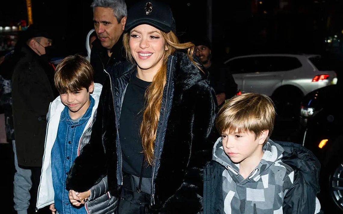 Shakira y sus hijos. 