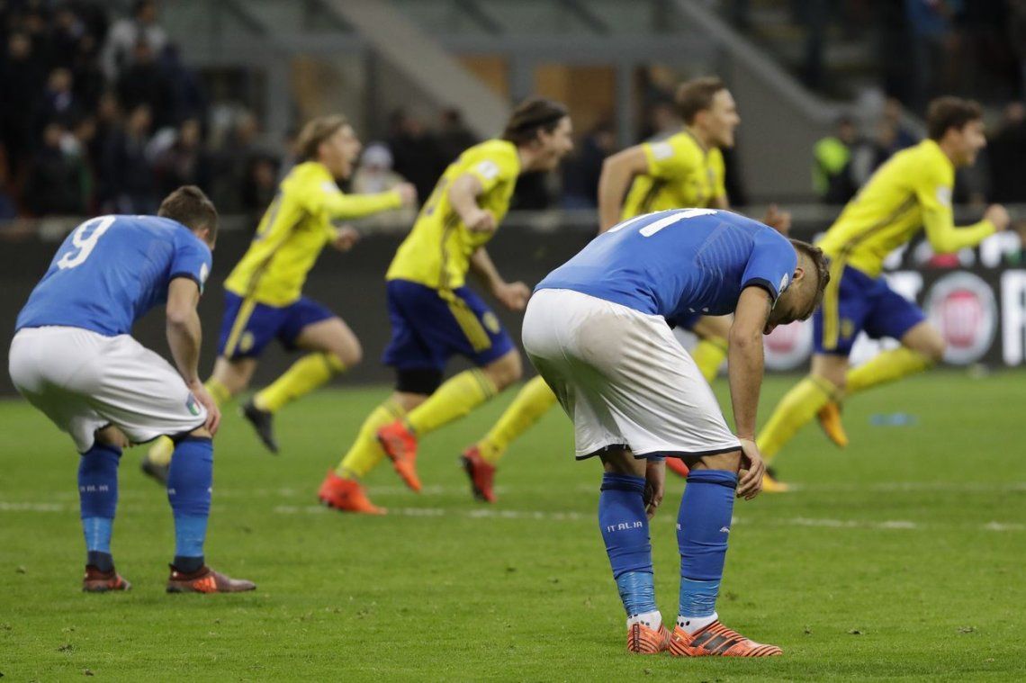 Único campeón sin Rusia: Italia no pudo con Suecia y se quedó sin Mundial