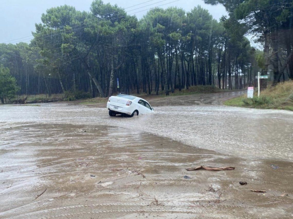 Pinamar bajo el agua.