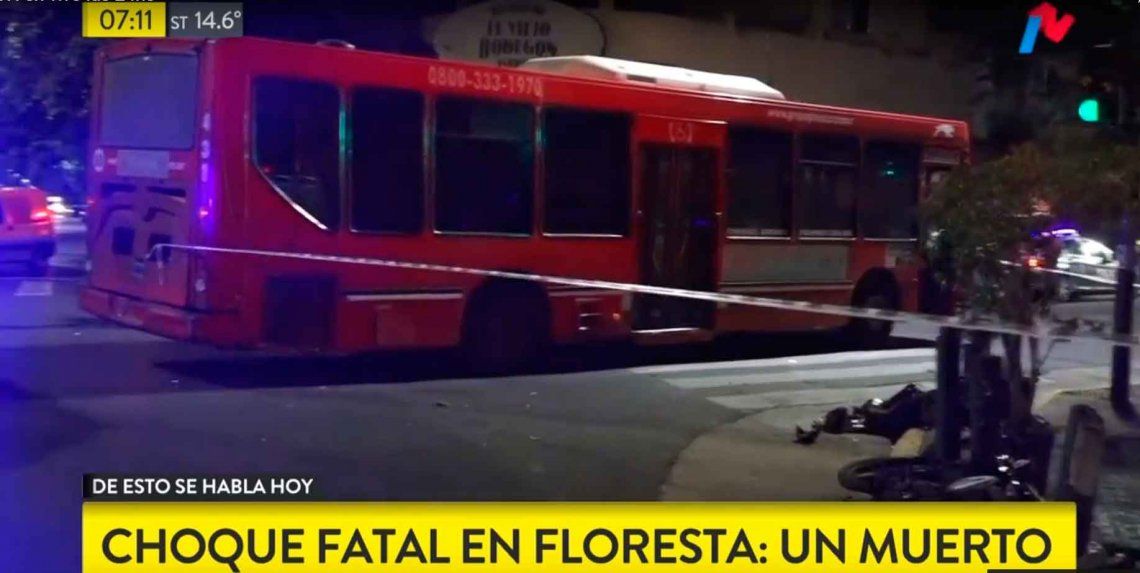 Choque fatal en Flores dejó a un motociclista muerto