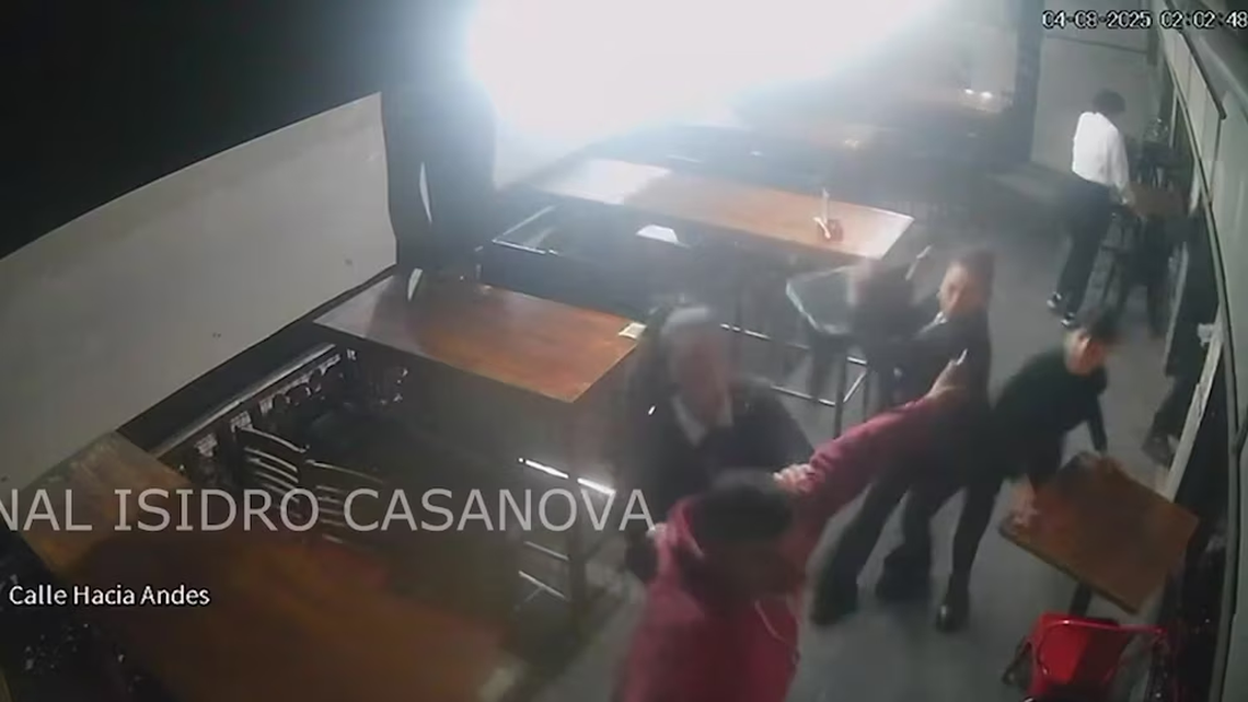 Violento episodio en una cervecería. 