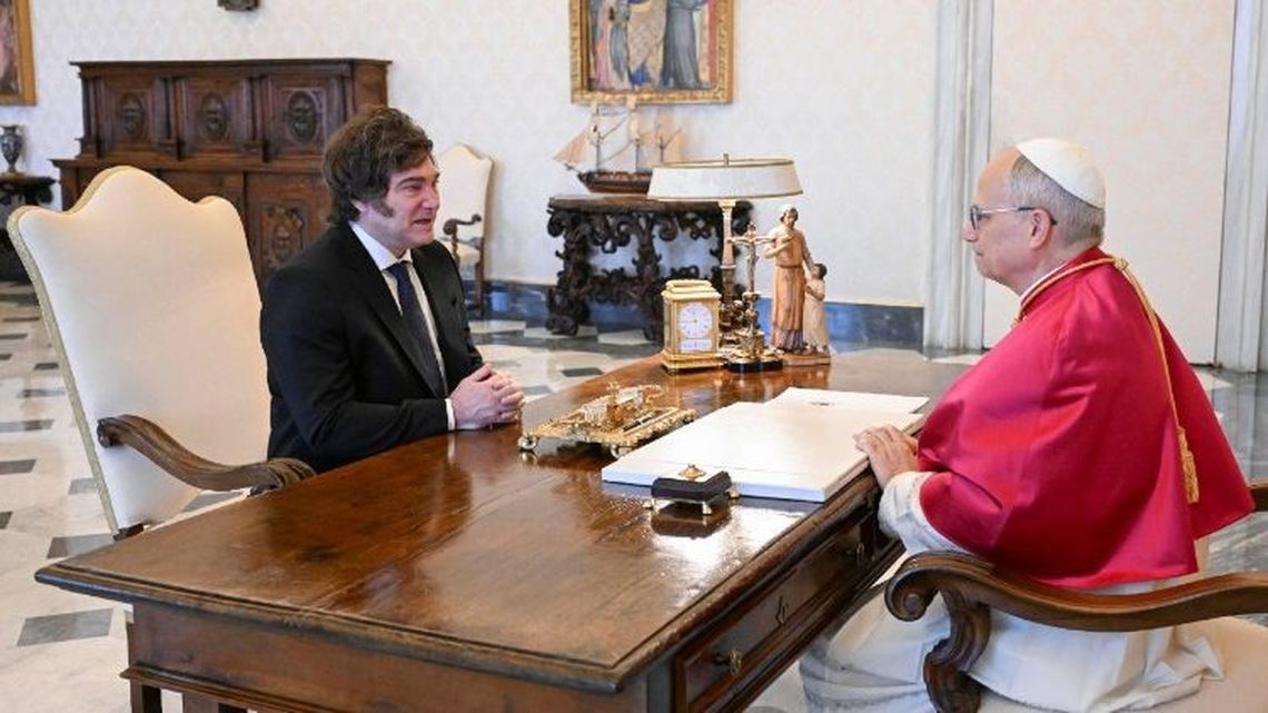El Papa León XIV recibió al presidente Javier Milei en junio pasado.
