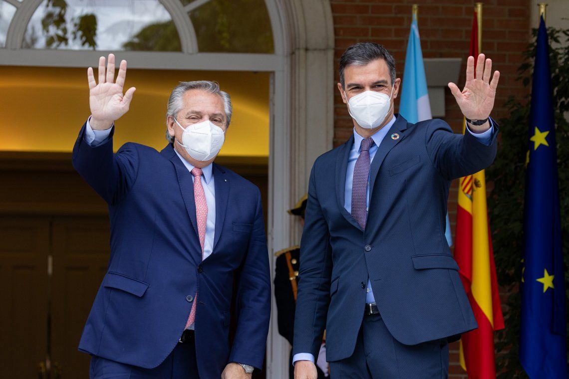 Alberto Fernández y Pedro Sánchez se reunieron el pasado 11 de mayo en Madrid.
