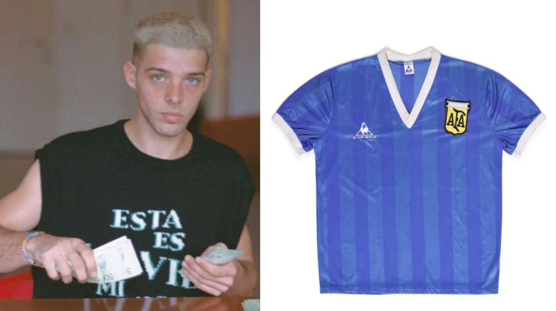 Santi Maratea tiró una idea para comprar la camiseta de Maradona.