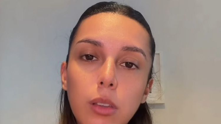 Agostina Páez, en el video que subió a su cuenta de Instagram.