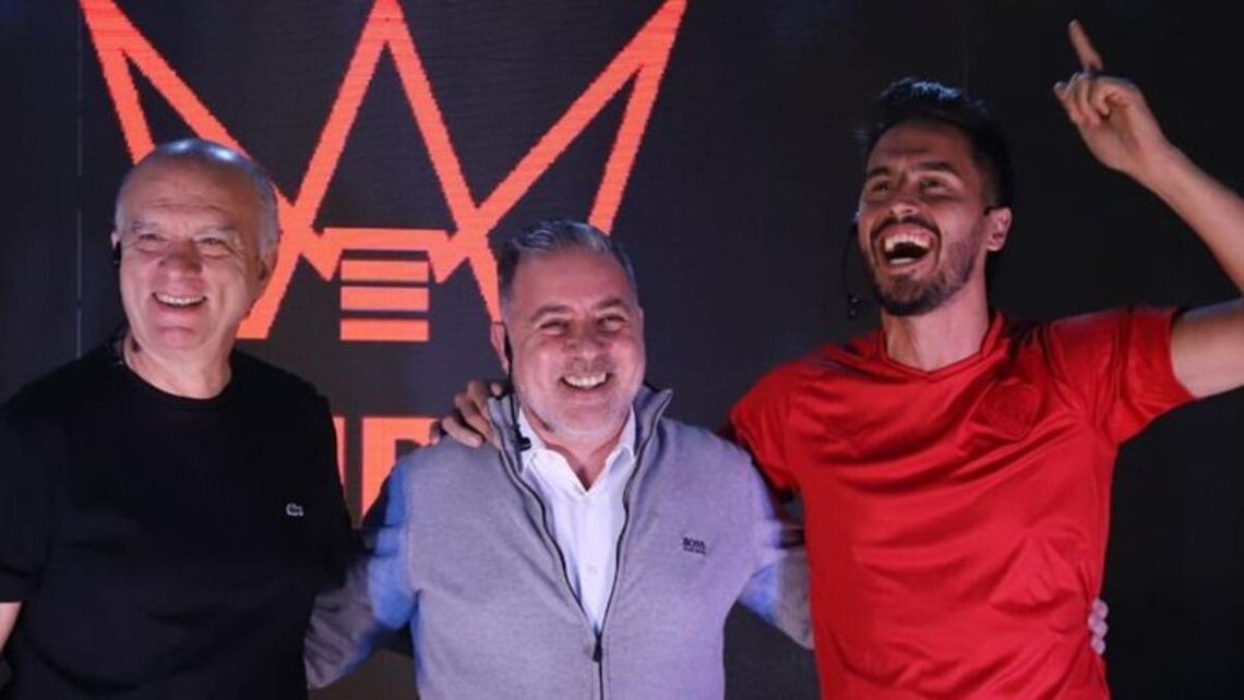 Fabián Doman junto a Néstor Grindetti y Juan Marconi.