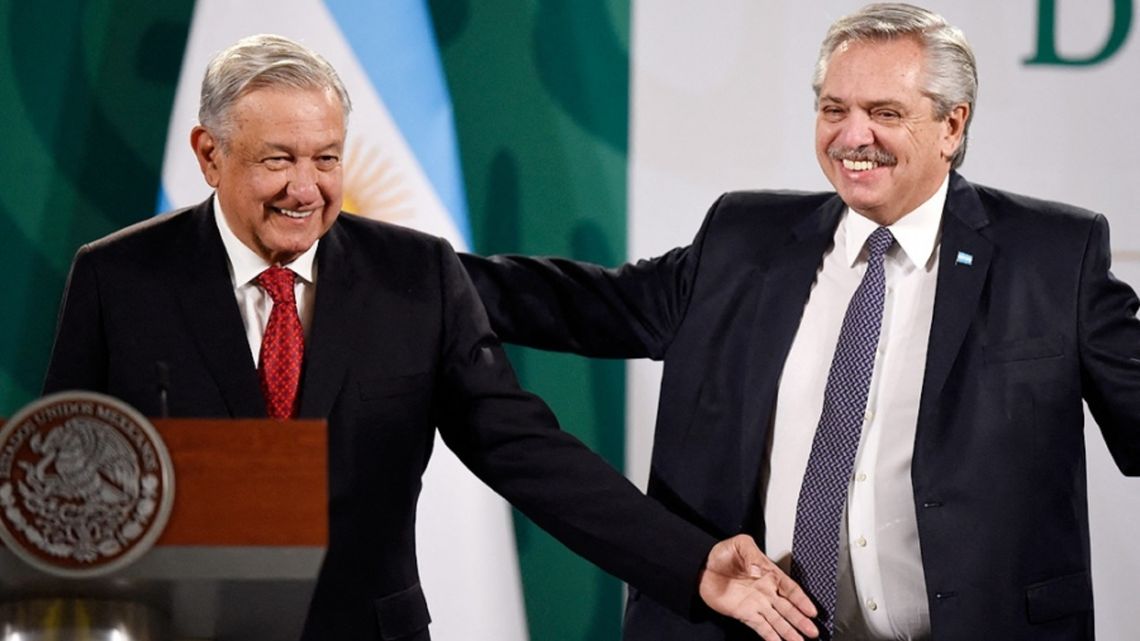 Manuel López Obrador y Alberto Fernández
