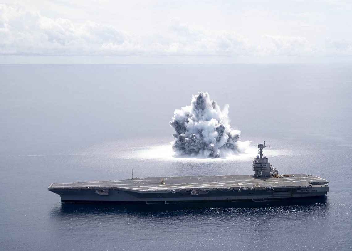 Una imagen de la detonación realizada el 18 de junio frente a las costas de Florida. Foto: Armada de EEUU.