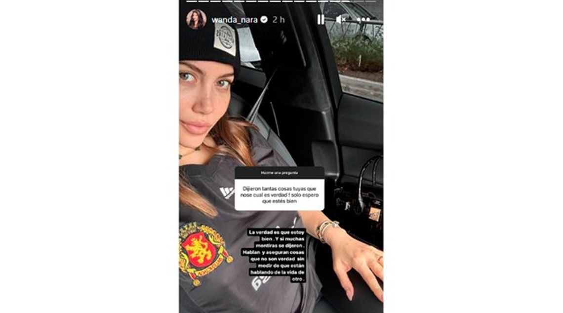 Wanda Nara interactuó en las redes. 