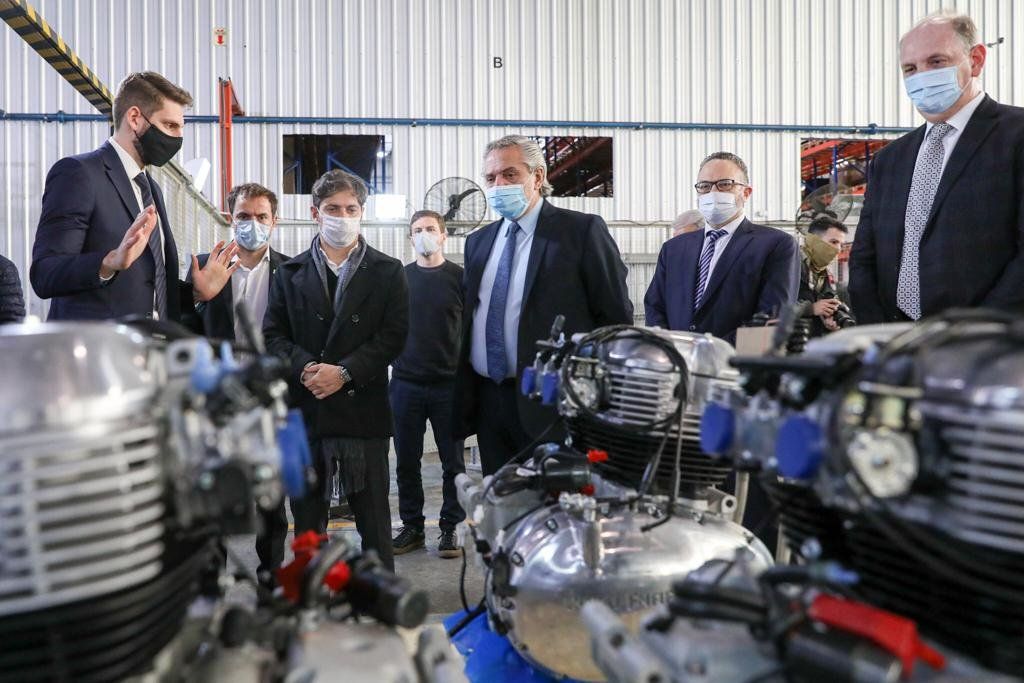 El presidente participó del acto de inicio de producción de una fábrica de motos