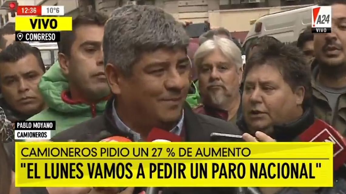 Pablo Moyano de Camioneros: El lunes vamos a pedir un paro nacional