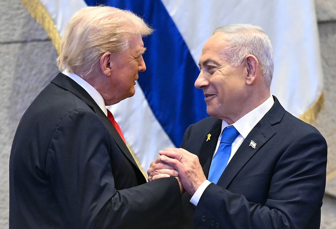 Todas fueron sonrisas entre Donald Trump y Benjamin Netanyahu.