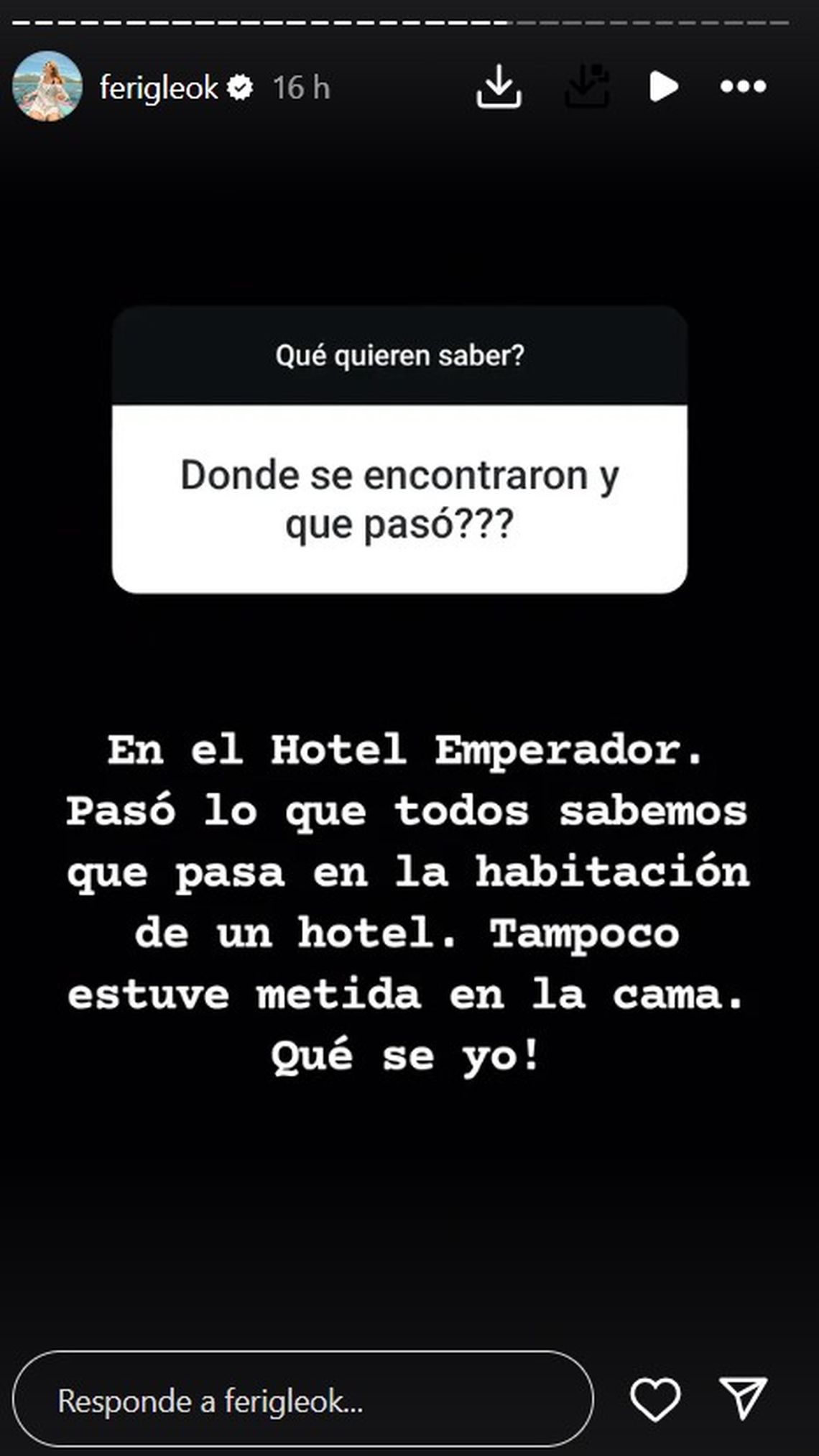 Los datos como prueba que tiene iglesias sobre los encuentros en privado entre una mujer y Latorre. 