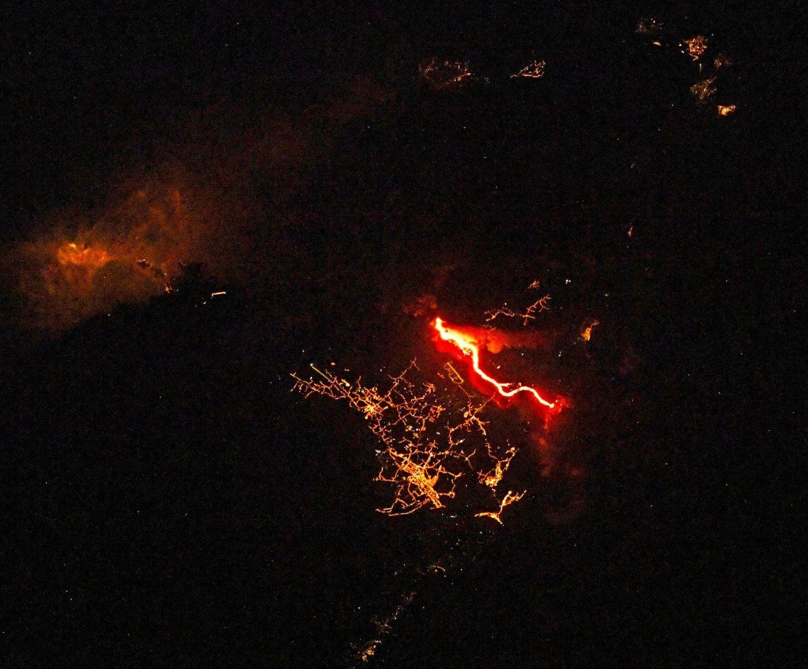 La foto que compartió del volcán el cosmonauta ruso