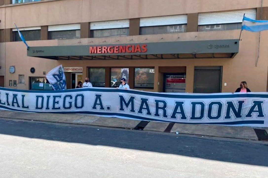 Maradona estuvo internado en la clínica Ipensa de La Plata en octubre de 2020, donde se le realizaron una serie de estudios. Archivo.