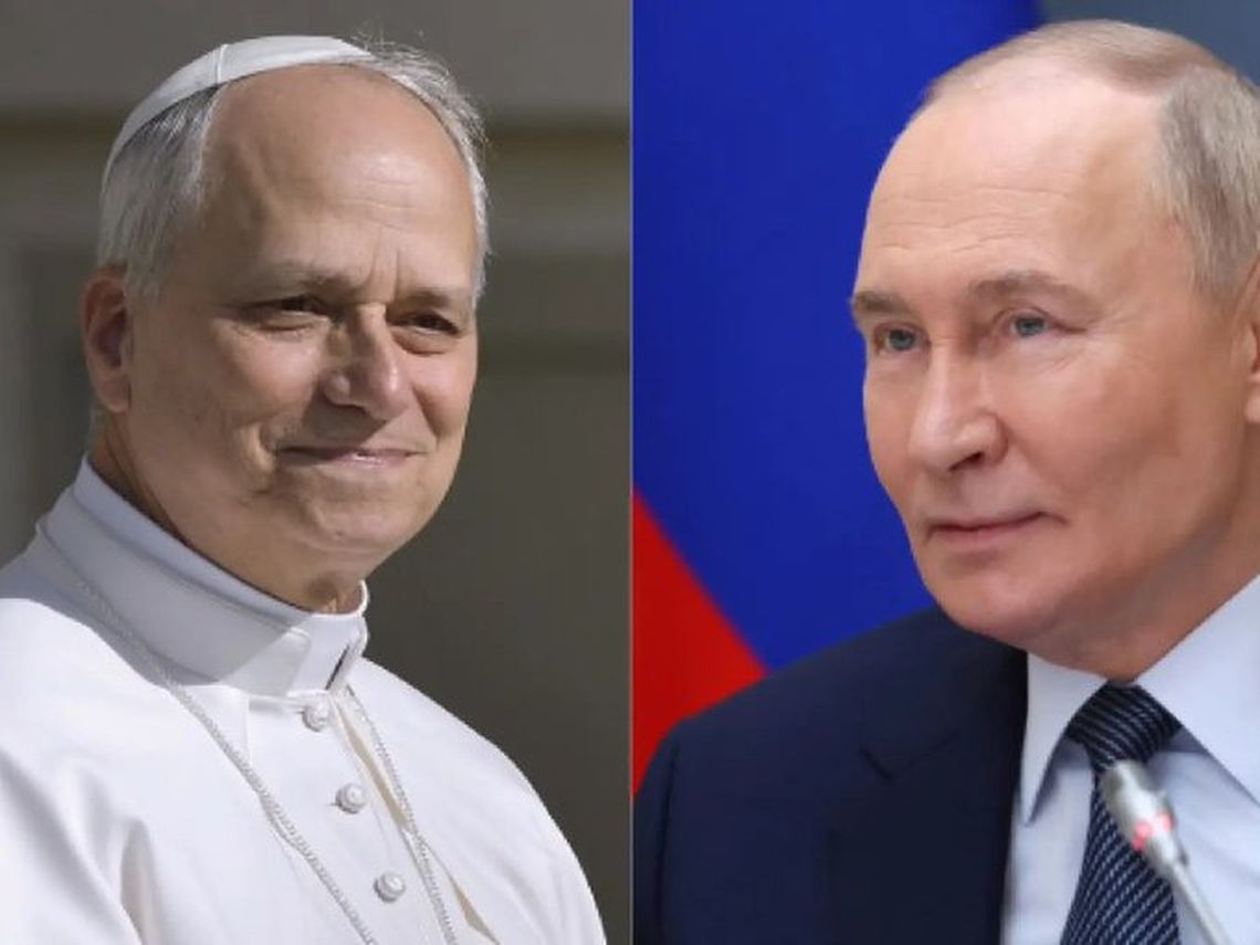 León XIV y Vladimir Putin mantuvieron una conversación telefónica para tratar la paz en Ucrania