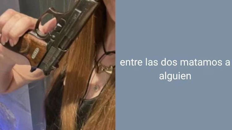 La imagen y el mensaje de al alumna de la escuela Nuestra Señora de Luján (Foto: Agencia NA).