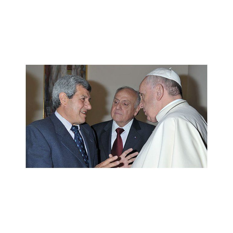 Francisco recibió a gremialistas argentinos en el Vaticano