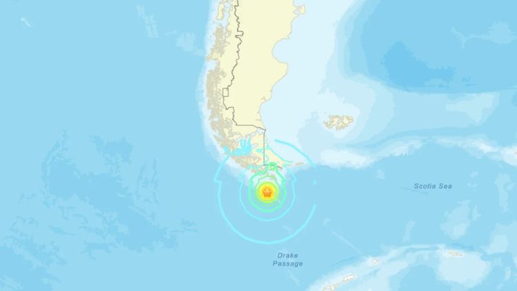 El epicentro fue al sur del estrecho de Magallanes.