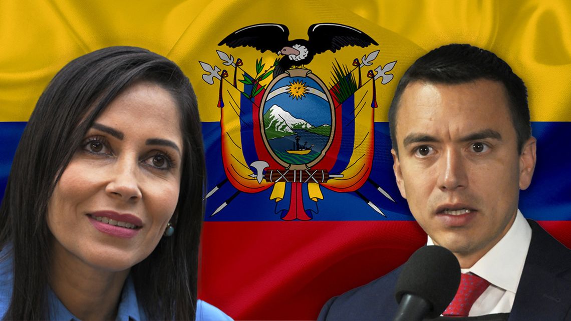 Luisa González y Daniel Noboa compiten por la Presidencia de Ecuador