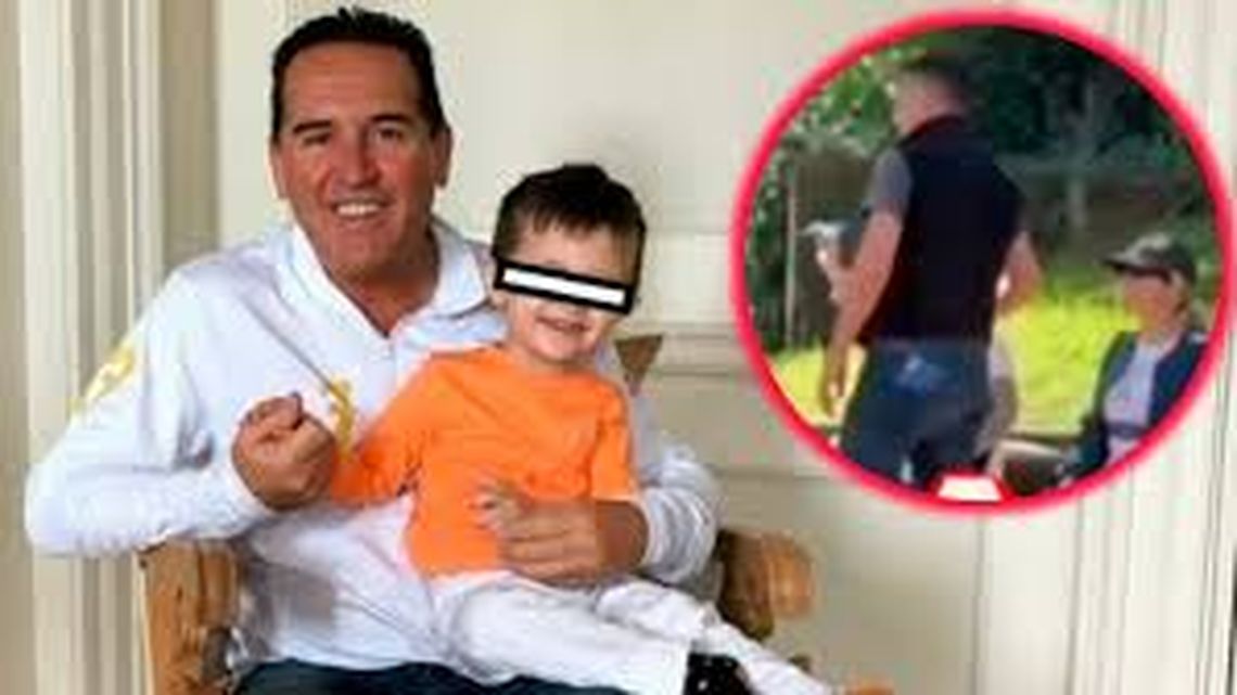 Javier Naselli con su hijo, Salvador. 