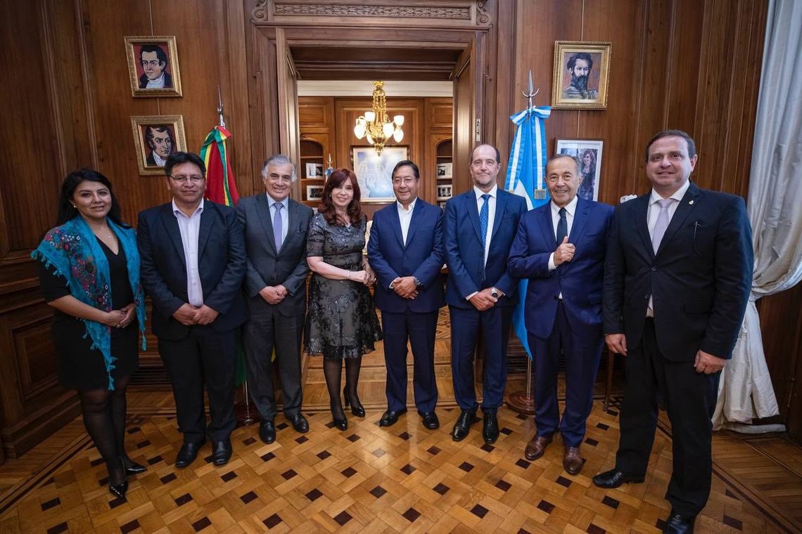 Cristina y el presidente de Bolivia. 