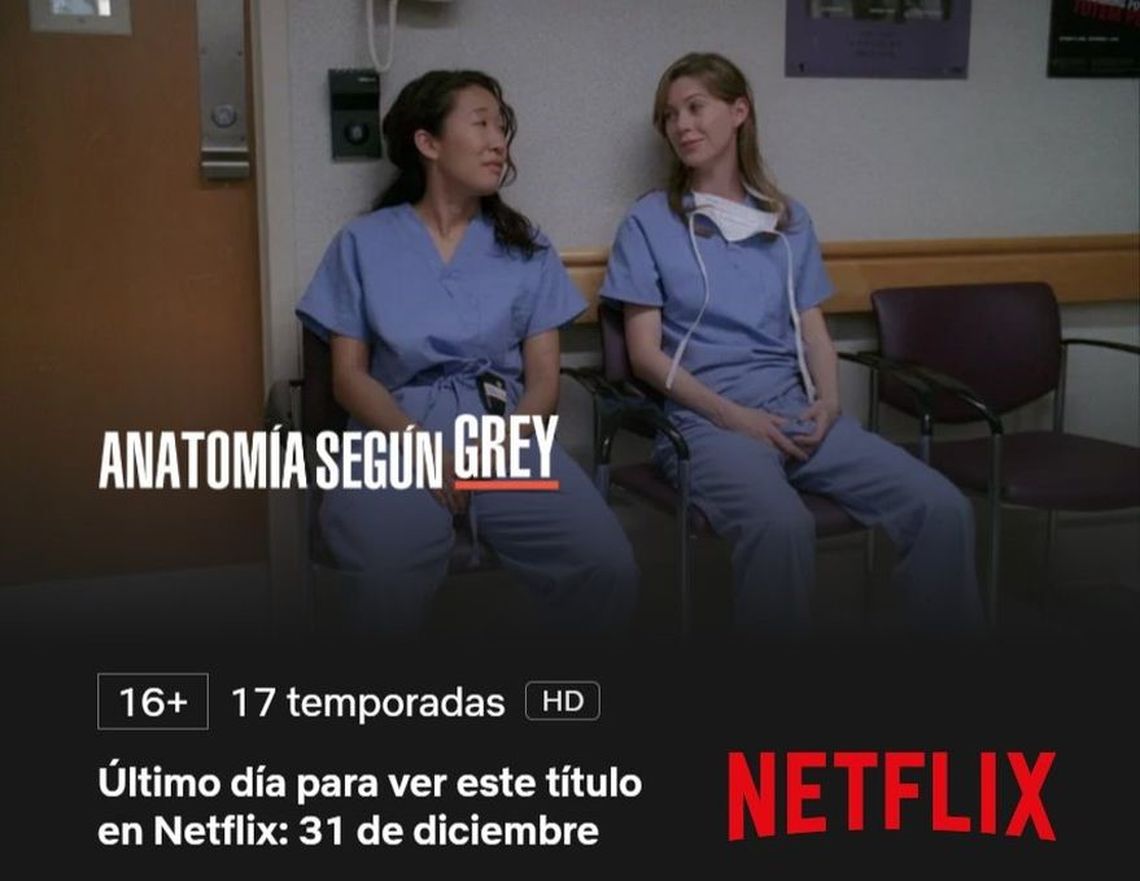 Netflix quita de su catálogo a Grey´s Anatomy