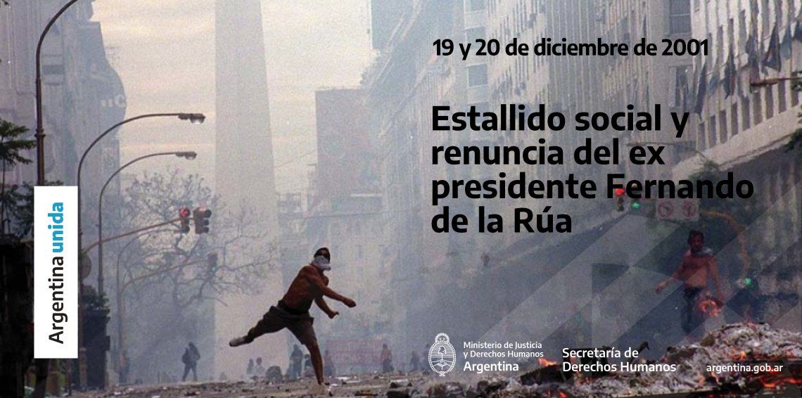 La Secretaría de DDHH recordó la represión del Gobierno de la UCR en 2001