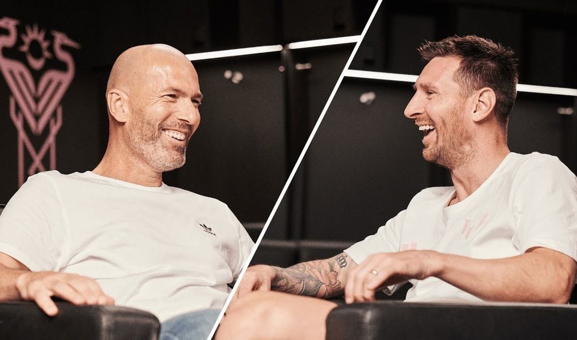Encuentro de cracks: Zidane y Messi.