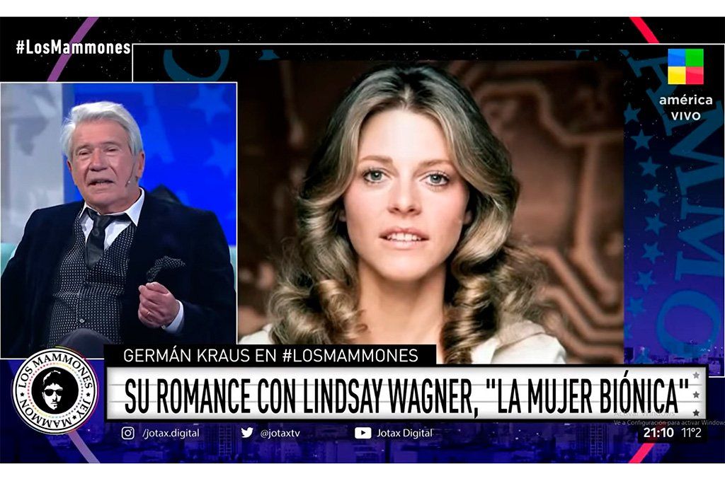 Germán Kraus recordó su affaire con Lindsay Wagner en San Sebastián, España. Captura de TV.