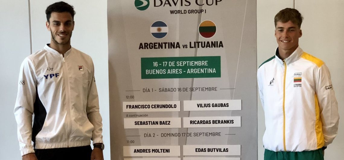 El primer partido de la serie entre Argentina y Lituania enfrentará a Fran Cerúndolo contra Vilius Gaubas.