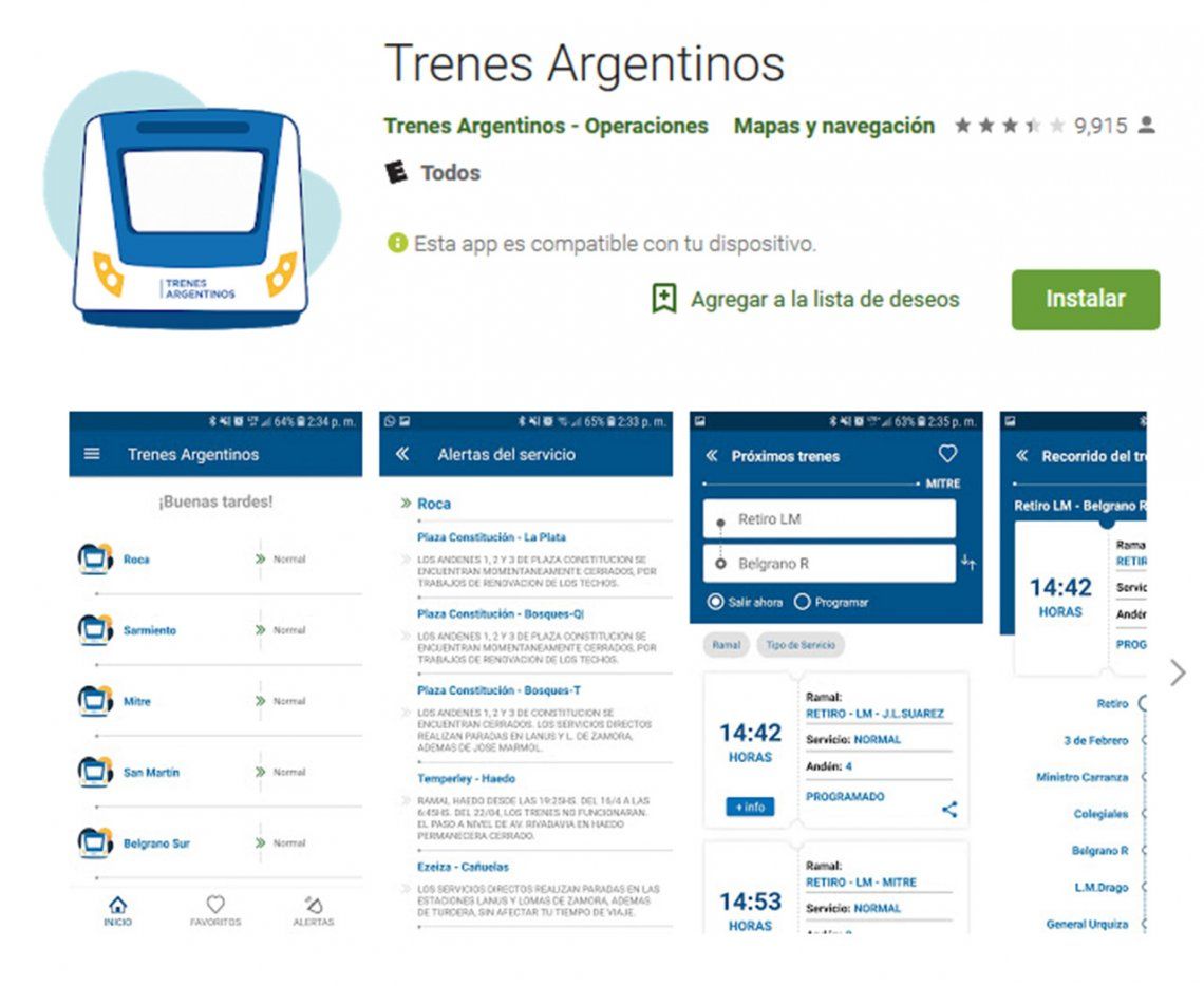 Trenes Argentinos actualizó su aplicación: qué nuevas funciones sumó para el usuario