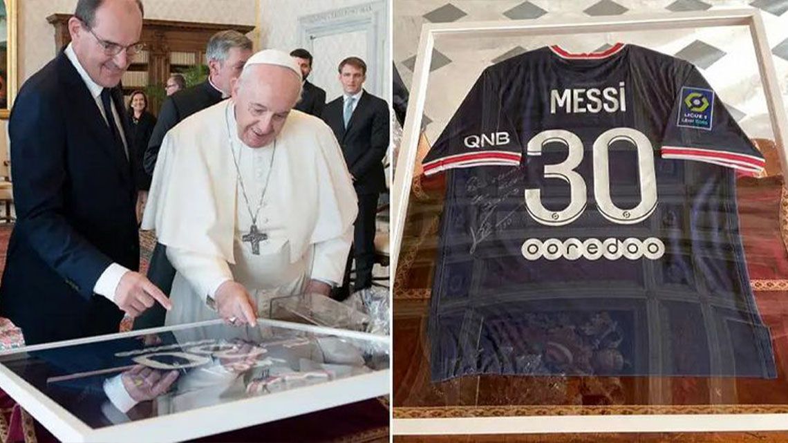Francisco le agradeció a Messi por la camiseta del PSG.