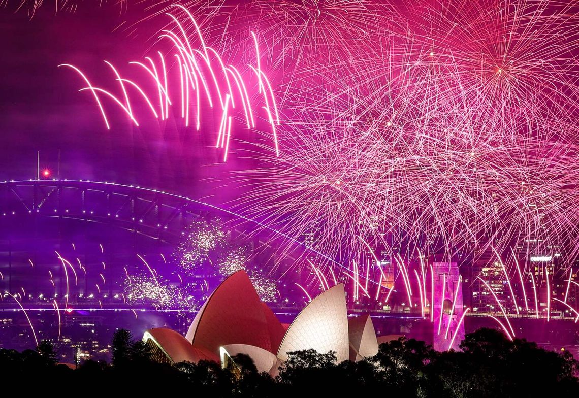 La bahía de Sídney fue escenario de los festejos por la llegada de 2024 en Australia.