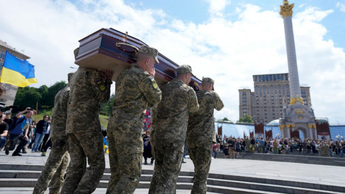 Kiev - Honras fúnebres a soldados muertos en combate