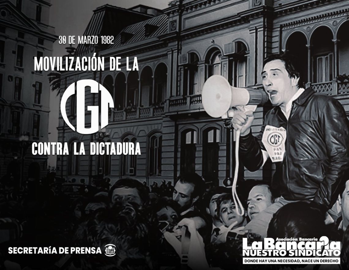 La Bancaria recordó la marcha histórica de 1982 a la Plaza de Mayo