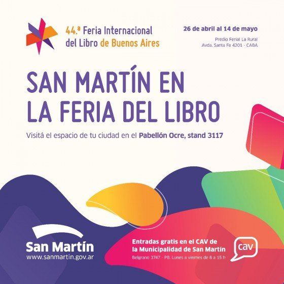 San Martín vuelve a la Feria del Libro con un stand lleno de propuestas
