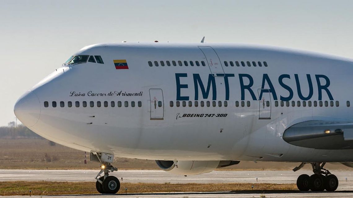 El avión de Emtrasur retenido en Argentina desde el 8 de junio del 2022