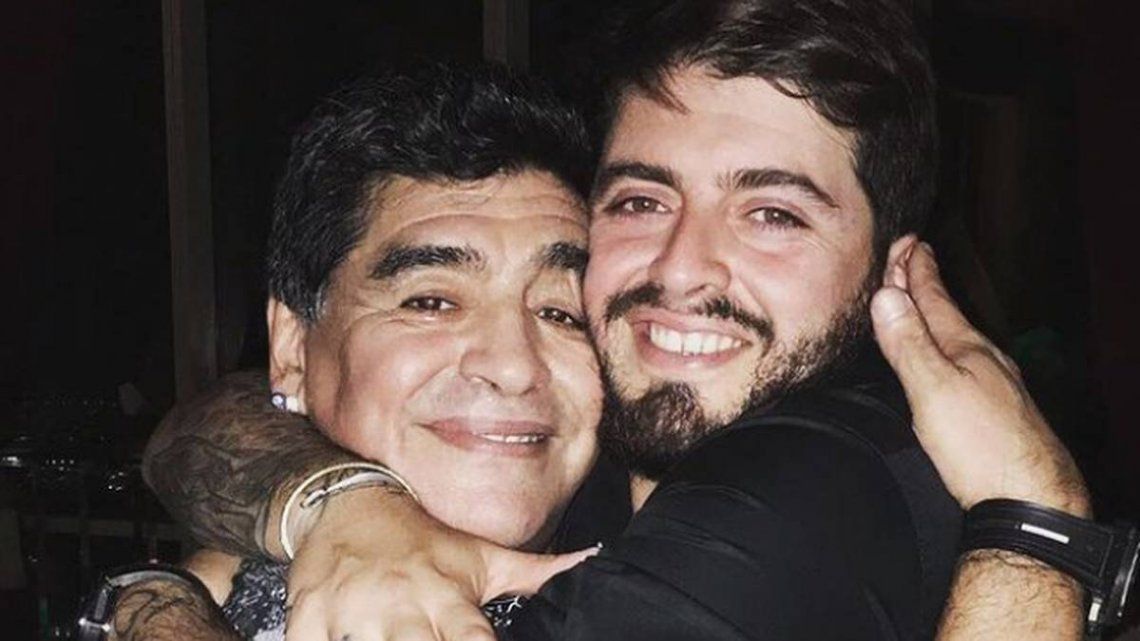 Maradona y su hijo Diego Junior