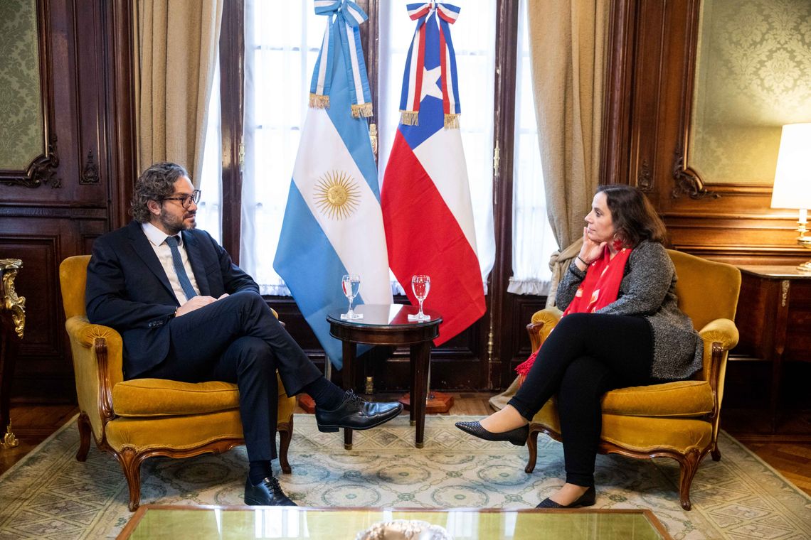 Palacio San Martín - Santiago Cafiero y la ministra de Relaciones Exteriores de Chile